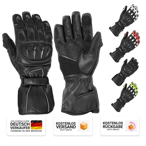 Motorradhandschuhe aus leder - aus,
