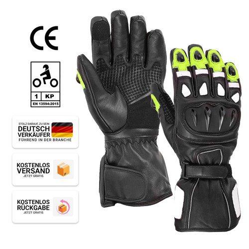 Motorradhandschuhe aus leder - aus,